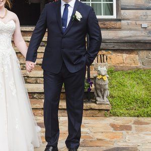 Navy Emporio Armani two-piece suit